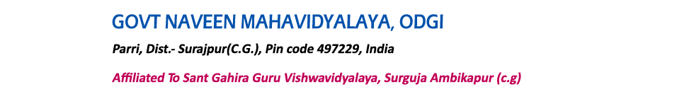 Govt Naveen Mahavidyalaya Odgi Chhattisgarh Dist :- Surajpur